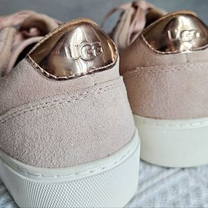 UGG Dinale Blush Suede Sneakers - Size 9.5